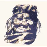 Penduduk asli Amerika potret lukisan vektor gambar